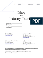 Diary for Industry Training