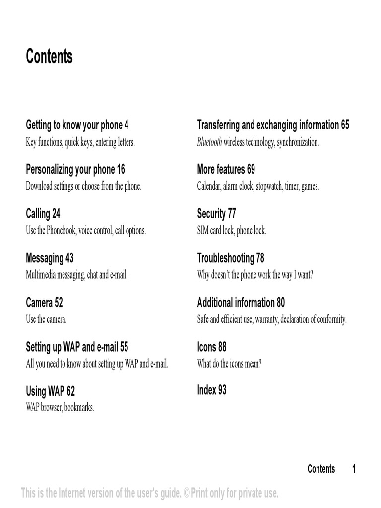 Sony Ericsson T610 Manual | Menu (Computing) | Subscriber Identity Module