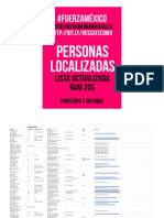 #FuerzaMexico - Lista Personas Localizadas