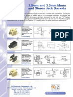 CLIFF 2-5mm and 3-5mm Mono and Stereo Jack Sockets