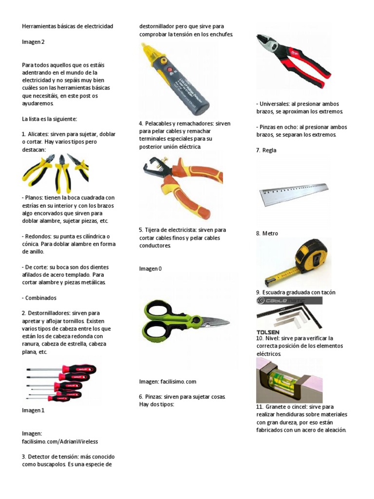 Herramientas Básicas De Electricidad