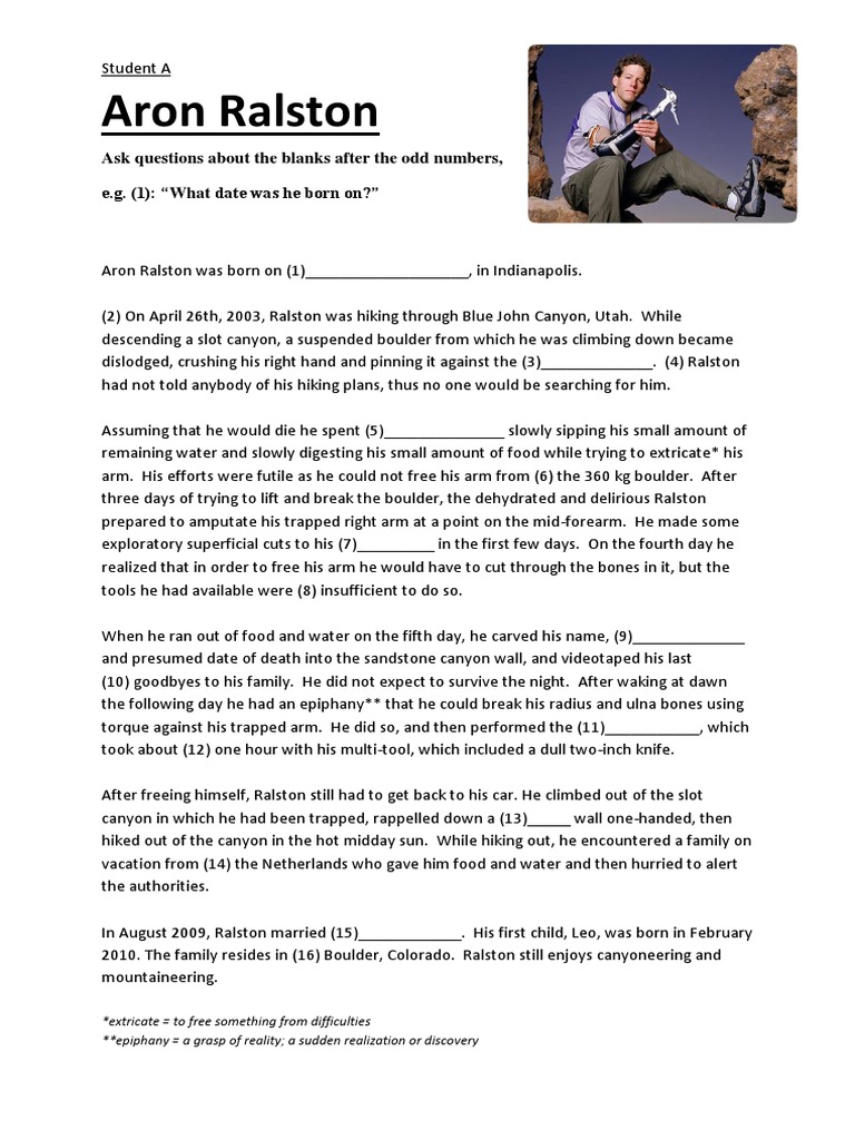 Aron Ralston's Survival Story | PDF | Leisure