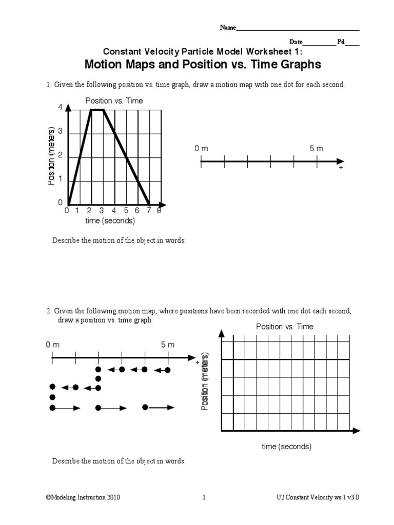 Cv Worksheets Velocity Speed