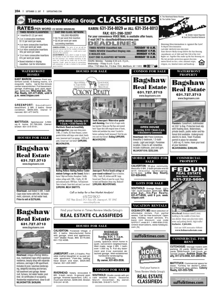 Suffolk Times Classifieds And Service Directory Sept 21 2017
