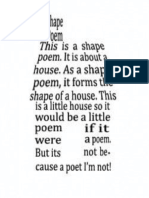 Shape Poems Word Art