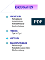 Aminoacidopathies OCT2008 - Clinical Chem Lect 3rd Yr MT - 1st Semester