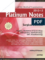 Platinum Notes - Anaesthesia