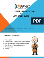 FREE SIX SIGMA AND LEAN STUDY GUIDE PASS EXAM FIRST TRY