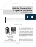 Skills For Employability: Employers' Perspective: A B S T R A C T