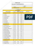 Check List - Veiculos e Equipamentos