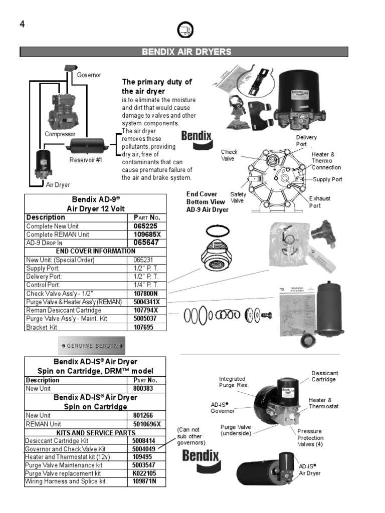 Bendix Ad9 Air Dryer Diagram Clearance Prices