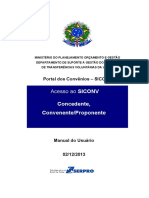 Acesso Ao SICONV Concedente Convenente Proponente