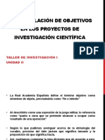 La Formulación de Objetivos en Los Proyectos de