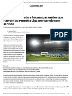 De Projeto Ousado a Fracasso, As Razões Que Fizeram Da Primeira Liga Um Torneio Sem Sentido - Grêmio - ZH Esportes - Grêmio_ Últimas Notícias Do Esporte - Zero Hora