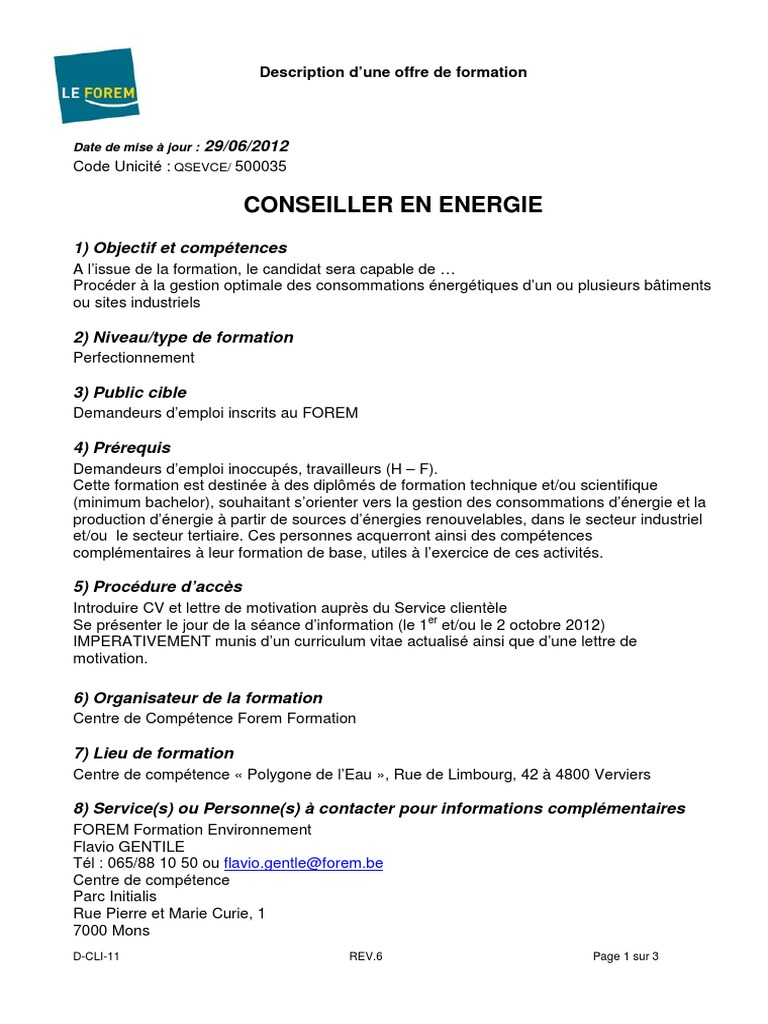 Lettre De Motivation Exemple Forem