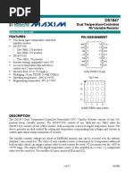 DS1847 Dual Temperature-Controlled NV Variable Resistor I2C PDF