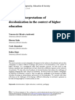 Mapping Interpretations of Decolonization in Higher Education PDF