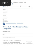 Direito Civil - Questão Comentada - Obrigações