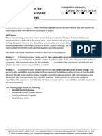 Functional Resumes For Experienced Professionals: Career Document Series