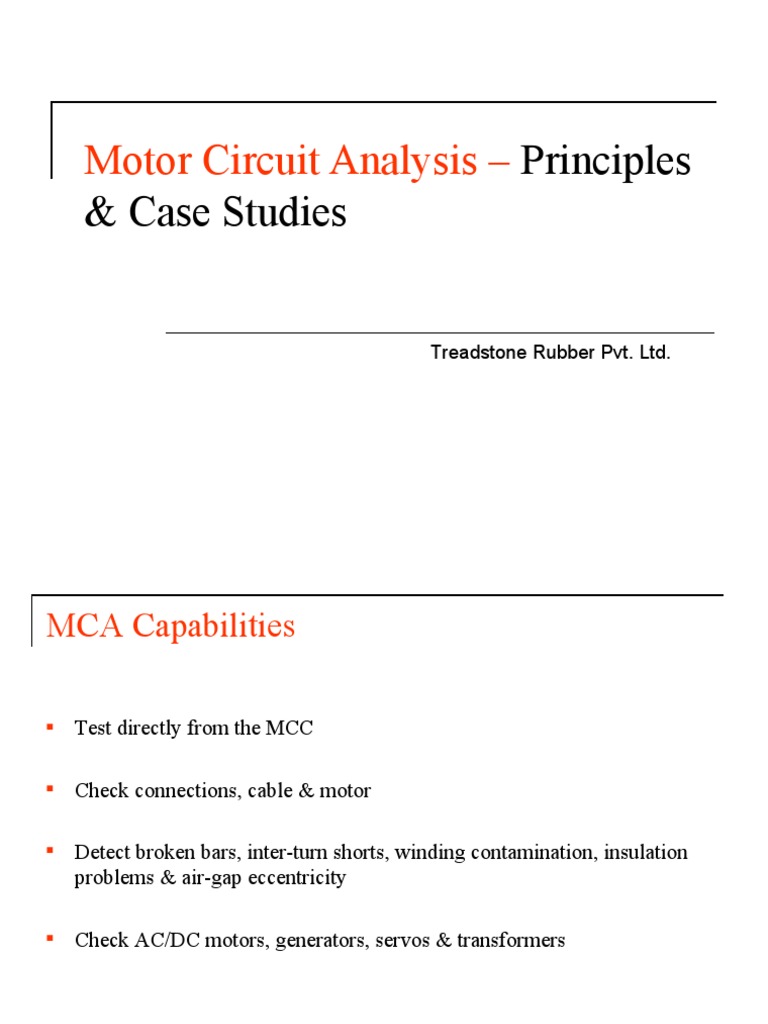 Motor Circuit Analysis Principles & Case Studies PDF Electric