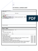 Project Profile - Summary Sheet