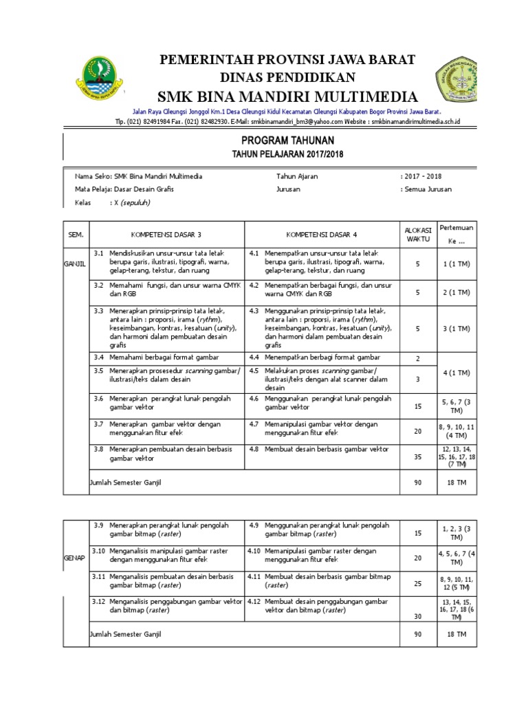 Rpp Desain Grafis Percetakan Kurikulum 2013 Revisi 2017