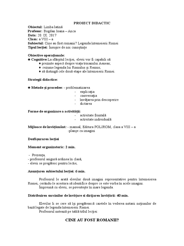Legenda Intemeierii Romei | PDF