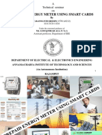 Prepaid Energy Meter Using Smart Cards: A Technical Seminar On