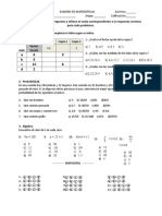 Examen 1ro 4to 2016 f Escala y Ecuaciones Alg Simples RESPUESTAS