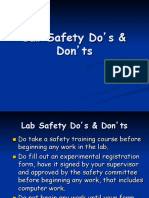 Lab Safety Dos and Donts