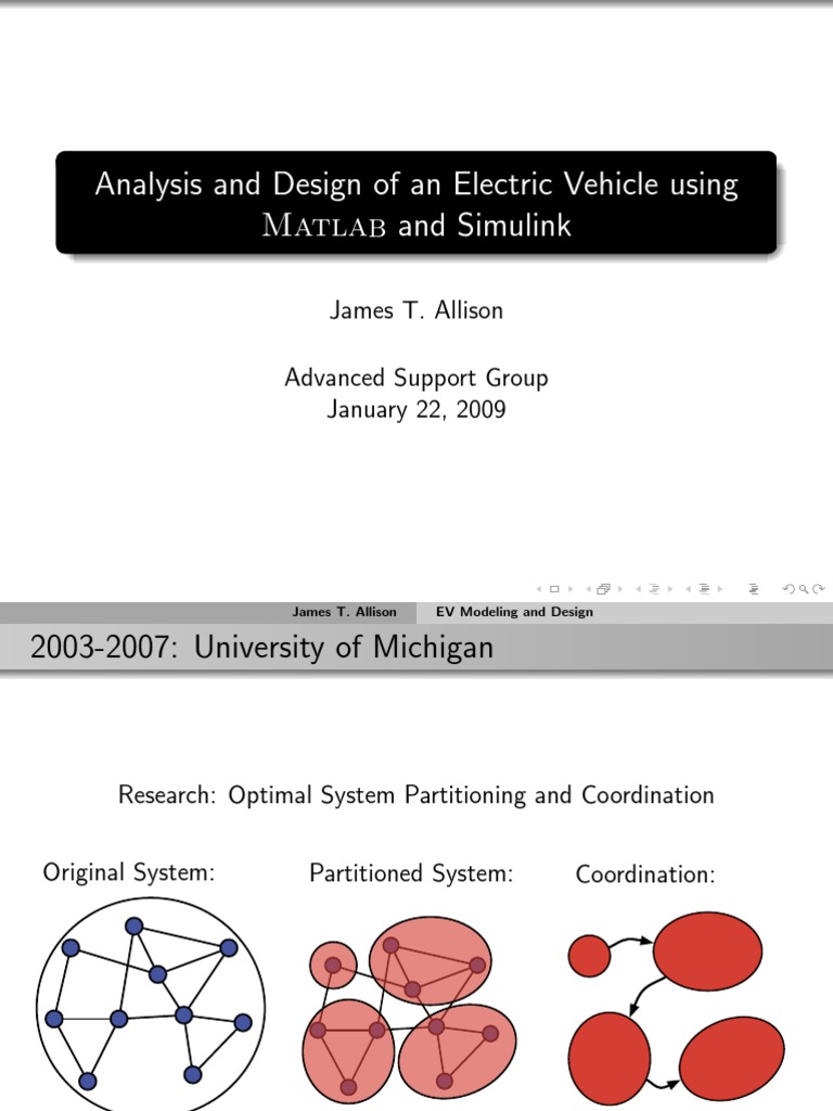 Analysis and Design of An Electric Vehicle Using Matlab and Simulink