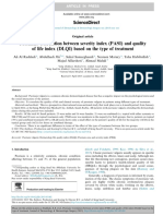 Psoriasis - Correlation Between Severity Index (PASI) and Quality of Life Index (DLQI) Based On The Type of Treatment PDF