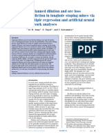 Unplanned Dilution and Ore Loss Prediction in Longhole Stoping Mines via Multiple Regression and Artificial Neural Network Analyses