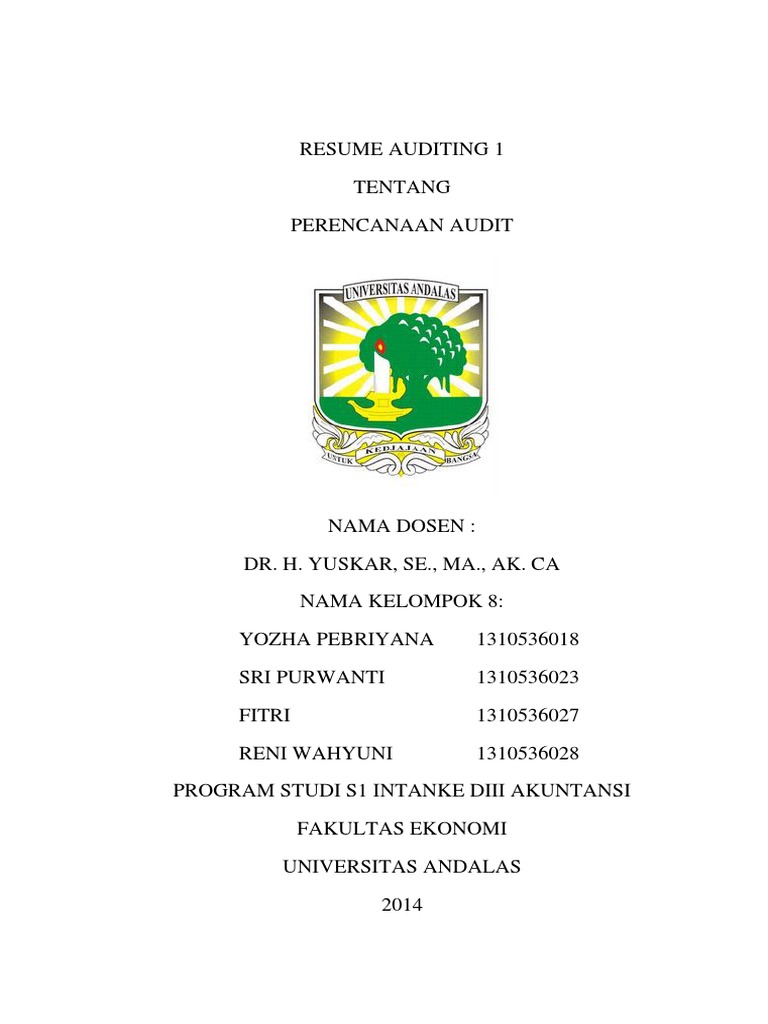 Perencanaan Audit yang Efektif | PDF