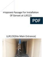 Proposed Passage For Installation of Genset at LLR123