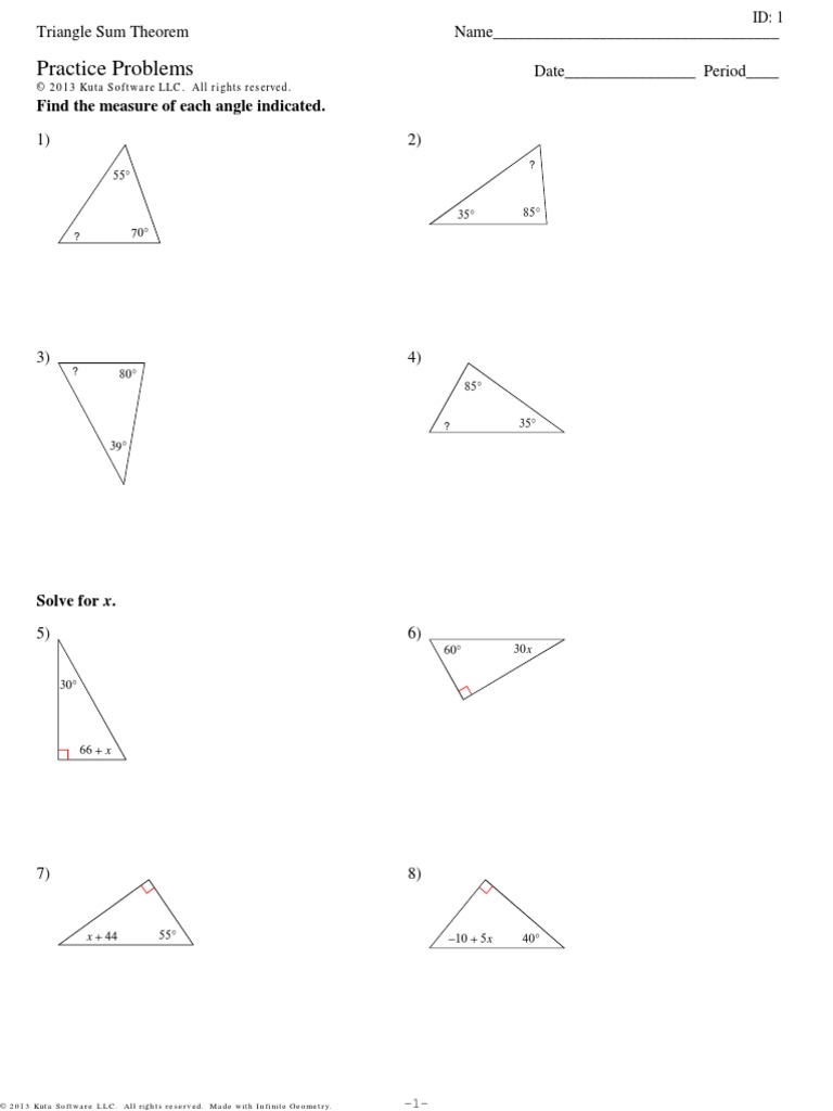 Kutatriangle Sum Theorem