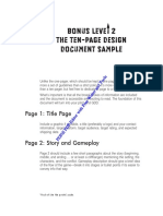 The Ten-Page Design Document Sample