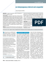 Relationship Between Interpregnancy Interval and Congenital