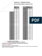 Gabarito Oficial Estomatologia