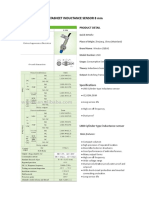 Datasheet Inductance Sensor 8 MM