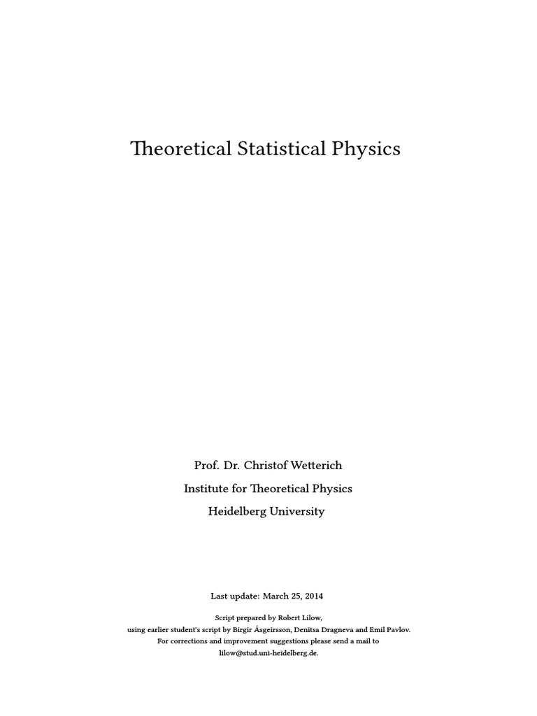 Foundations of Statistical Physics | PDF | Entropy | Thermodynamics