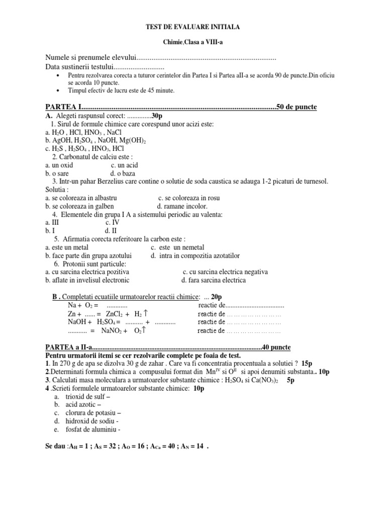 1 Test Initial 8 | PDF