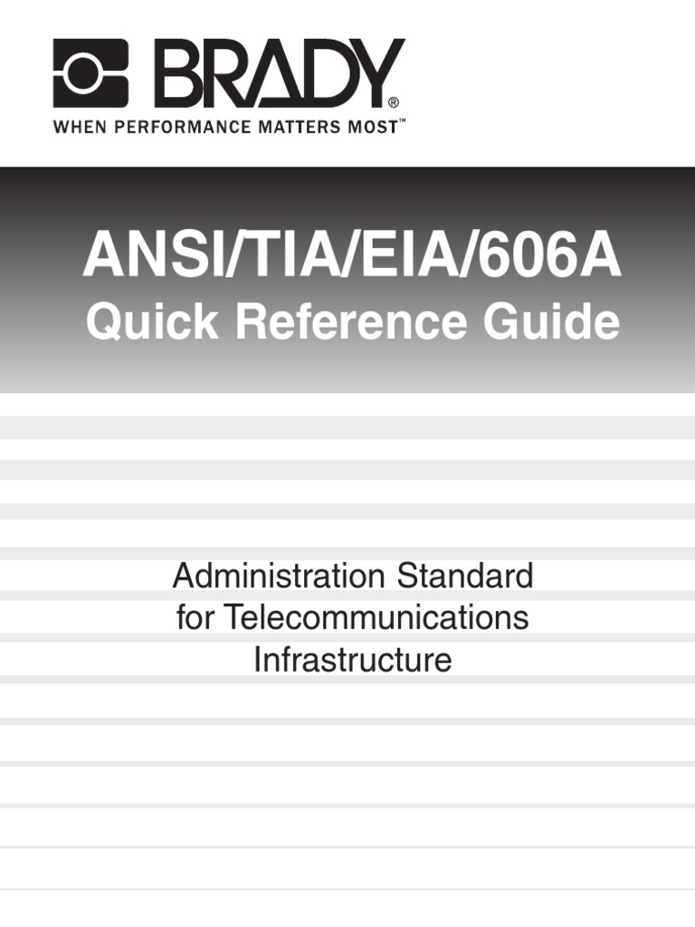 ANSI/TIA/EIA/606A | PDF | Optical Fiber | Electrical Connector