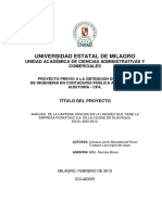 Análisis de La Cartera Vencida en La Liquidez Que Tiene La Empresa Puratoxic S. A. en La Ciudad de Guayaquil en El Año 2013. PDF