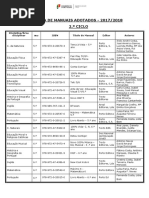 Lista Manuais Adotados 2017 2018