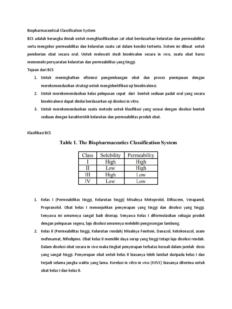 Biopharmaceutical Classification System | PDF