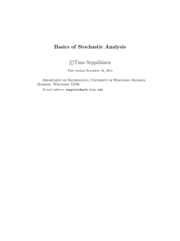 BOOKS RECOMMENDATIONS ON STOCHASTIC ANALYSIS visual data 4