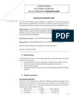 4 Septembre 2017 - Compte Rendu Du Conseil Municipal de Mignovillard