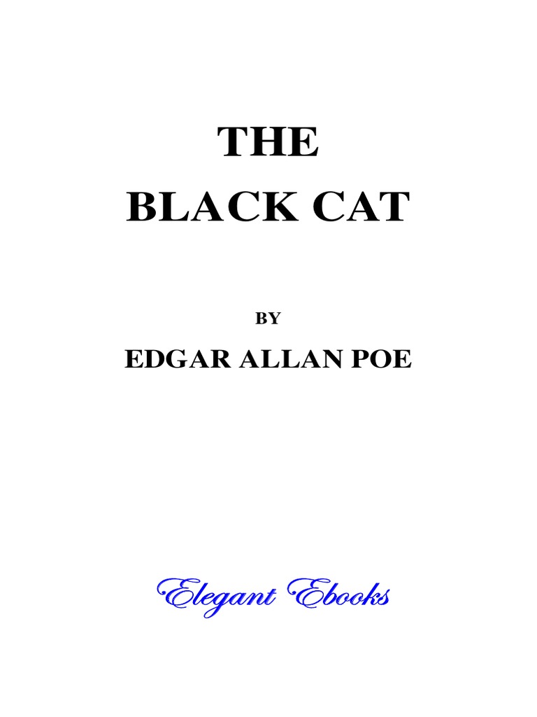 Black Cat Summary PDF PDF Plaster Cats