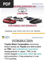 Download Marketing Strategy of Toyota for different car segments by Satyabrata Sahu SN35954117 doc pdf